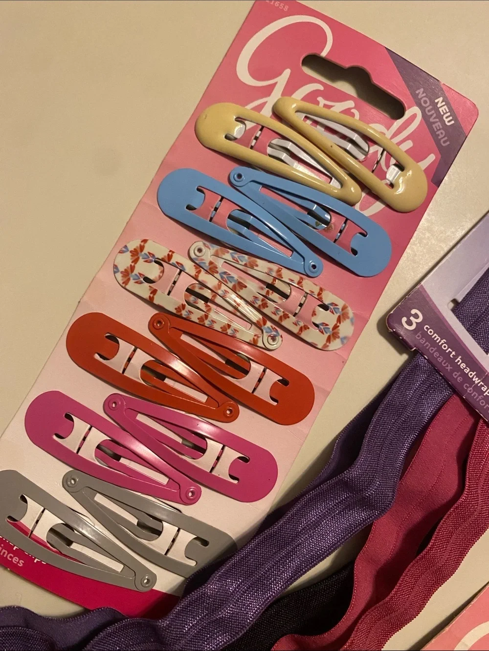 SUPER Cute Girls Goody Hair Accessories NWT Ouchless Comfort Headwraps Snap Clip
